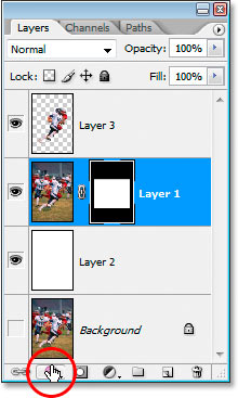 Clicking the 'Layer Styles' icon at the bottom of the Layers palette.